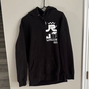 Black Graphic Hoodie based off of CLONE X